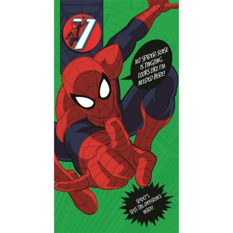 7th Birthday Marvel Spiderman Activity Birthday Card £2.40